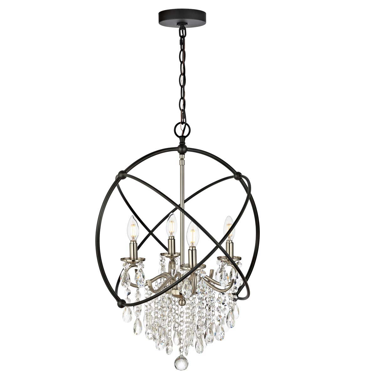 Safavieh Sabina Pendant, PND4101 - Nickel/Black
