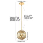 Safavieh Henlin Pendant, PND4107 - Gold/Clear