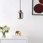Safavieh Ethyx Pendant , PND4143 - Smoke Grey / Brass