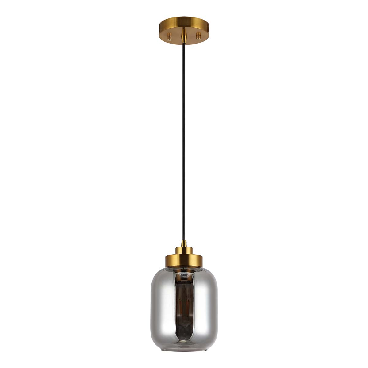 Safavieh Ethyx Pendant , PND4143 - Smoke Grey / Brass