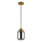 Safavieh Ethyx Pendant , PND4143 - Smoke Grey / Brass