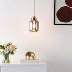 Safavieh Ethyx Pendant , PND4143 - Smoke Grey / Brass