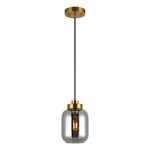 Safavieh Ethyx Pendant , PND4143 - Smoke Grey / Brass