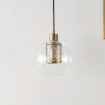 Safavieh Toronto 7.75 Inch Extendable Pendant , PND4146 - Clear / Brass