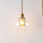 Safavieh Toronto 7.75 Inch Extendable Pendant , PND4146 - Clear / Brass