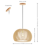 Safavieh Mesa 17.75 Inch Extendable Pendant , PND4160 - Natural