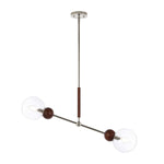 Safavieh Rocky 2 Light Extendable Pendant , PND4183 - Dark Walnut / Nickle