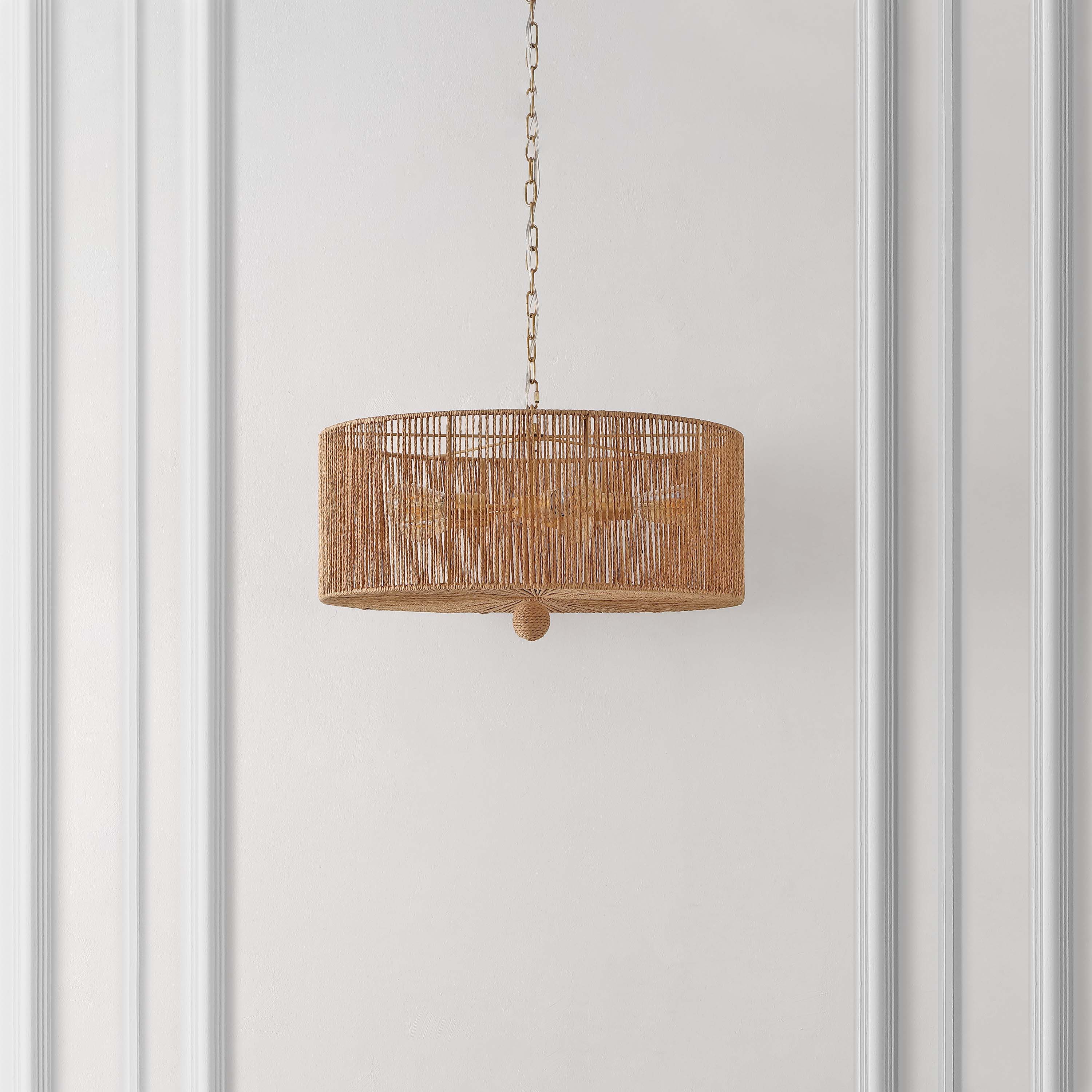Safavieh Mamba 5 Light Extendable Pendant , PND4186 - Natural / Gold