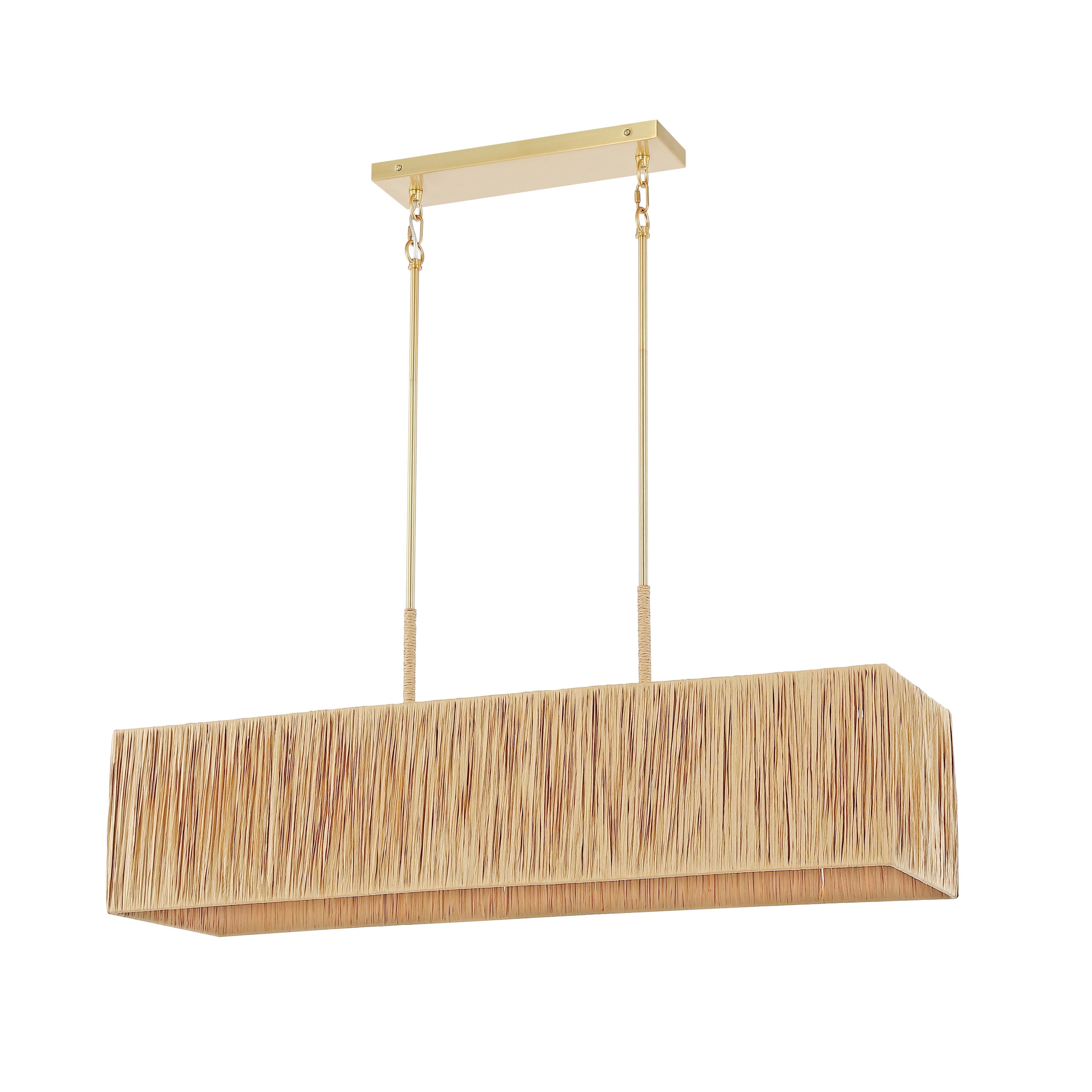 Safavieh Amangiri 5 Light Extendable Pendant , PND4188 - Natural / Gold