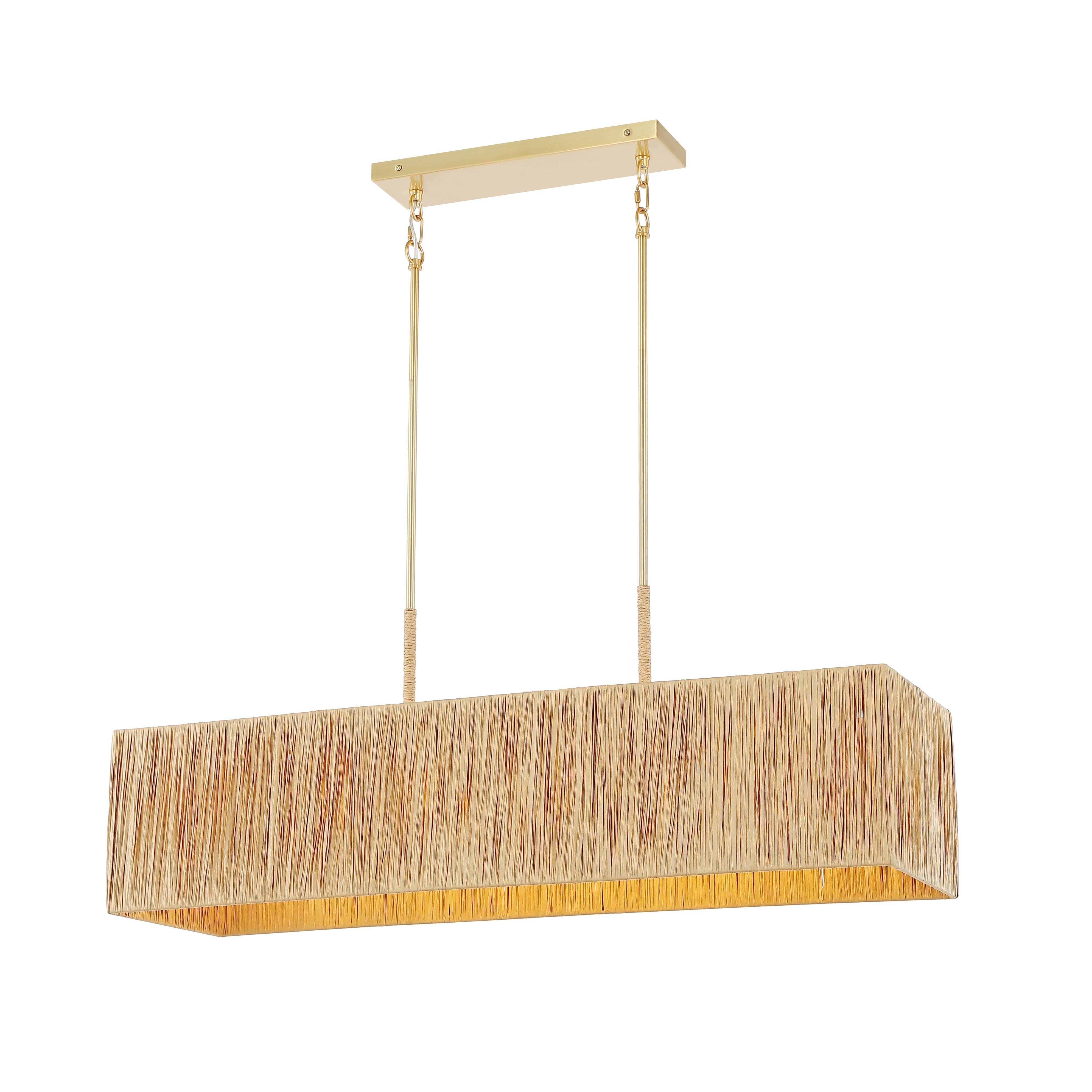 Safavieh Amangiri 5 Light Extendable Pendant , PND4188 - Natural / Gold