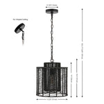 Safavieh Ryoa 12.25 Inch Extendable Pendant , PND4191 - Black