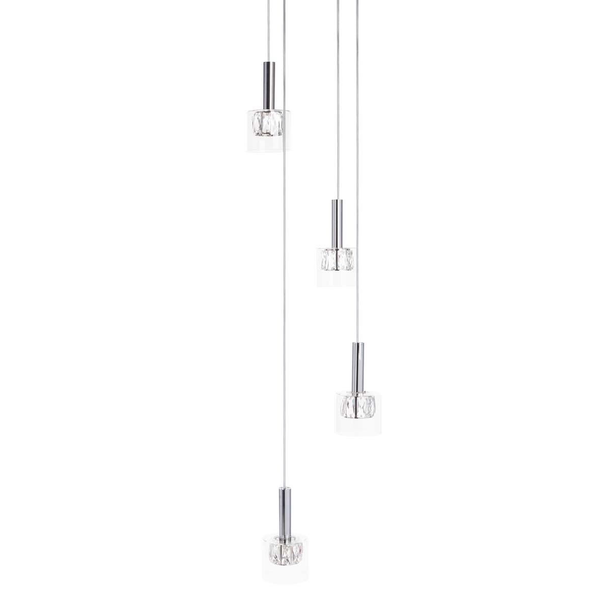 Safavieh Eban Pendant, PND6010 - Chrome/Clear
