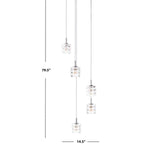 Safavieh Hadden Pendant, PND6012 - Chrome/Clear
