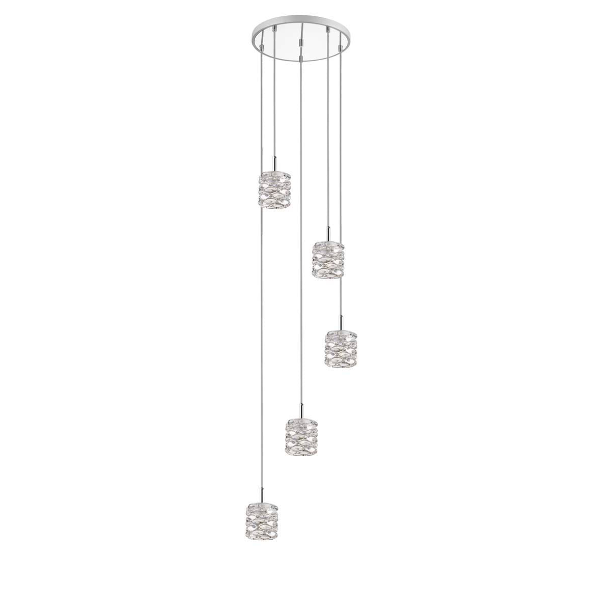 Safavieh Hadden Pendant, PND6012 - Chrome/Clear