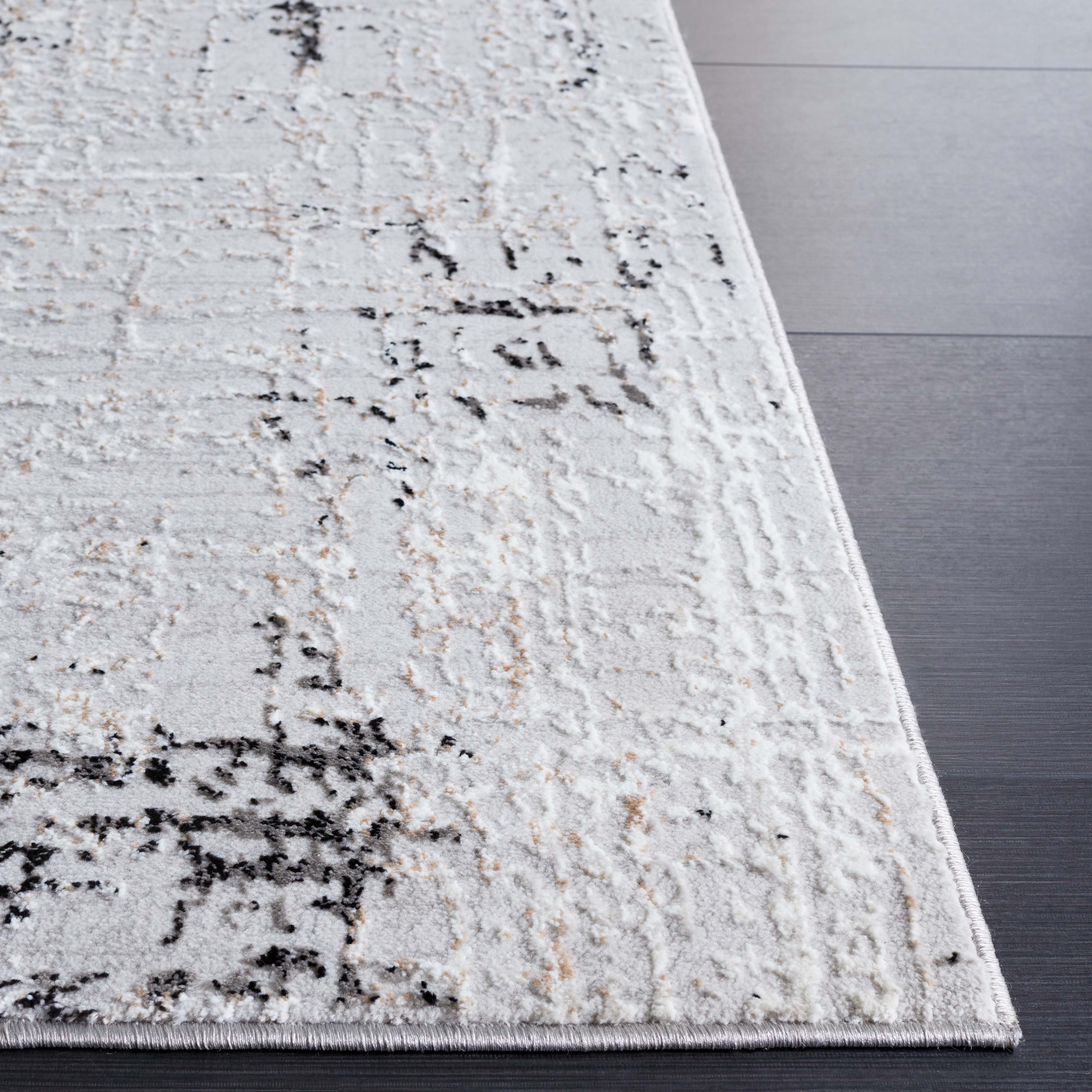 Safavieh Parker 100 Rug, PRK100 - Light Grey / Black