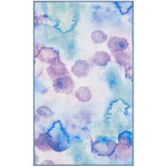 Safavieh Paint Brush Machine Washable 120 Rug, PTB120 - Blue / Lavender