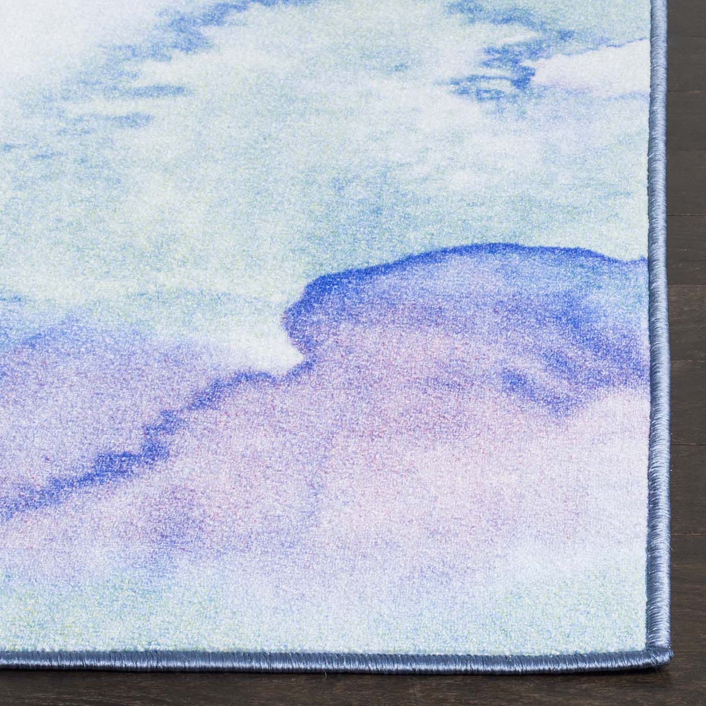 Safavieh Paint Brush Machine Washable 120 Rug, PTB120 - Blue / Lavender