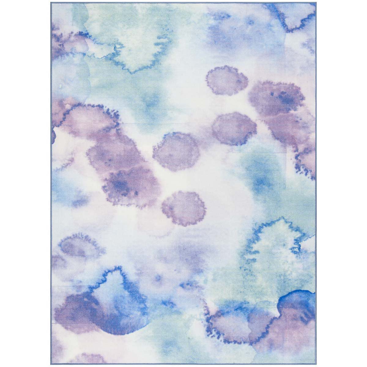 Safavieh Paint Brush Machine Washable 120 Rug, PTB120 - Blue / Lavender