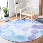 Safavieh Paint Brush Machine Washable 120 Rug, PTB120 - Blue / Lavender