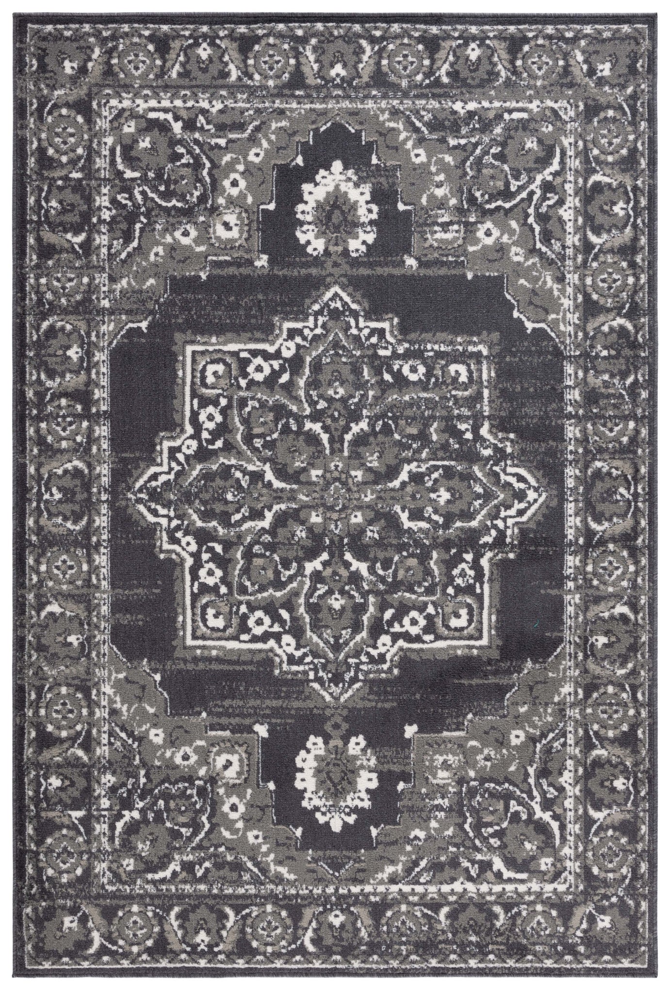 Safavieh Pyramid 214 Rug, PYR214 - Charcoal / Ivory
