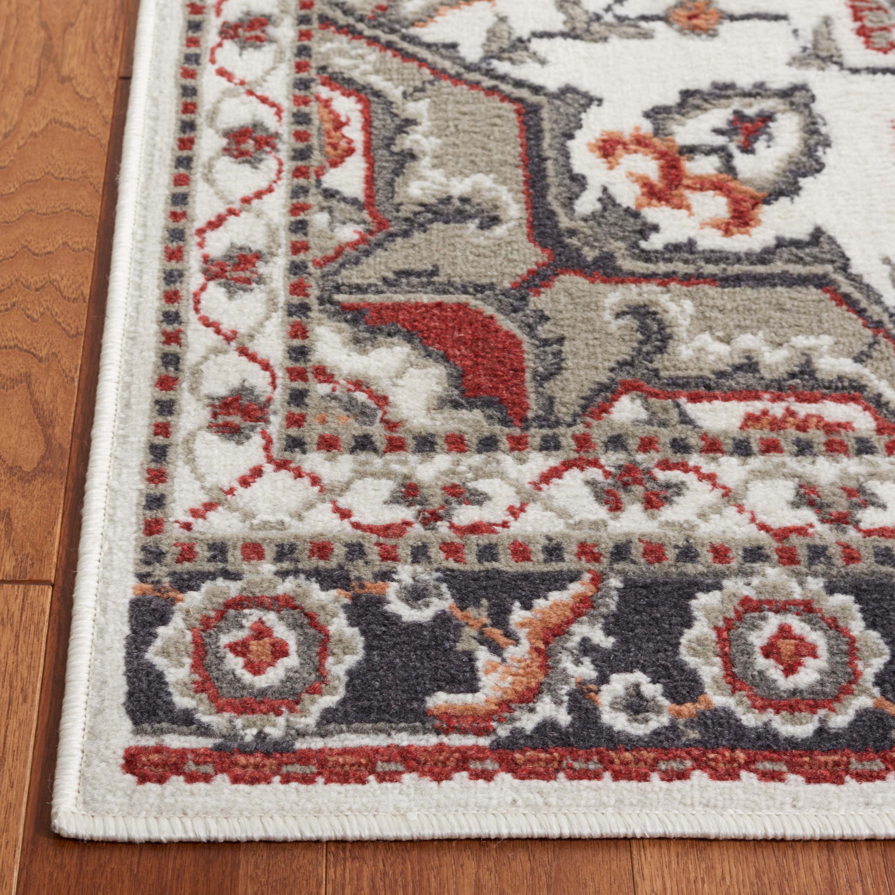 Safavieh Pyramid 215 Rug, PYR215 - Grey/Ivory / Rust