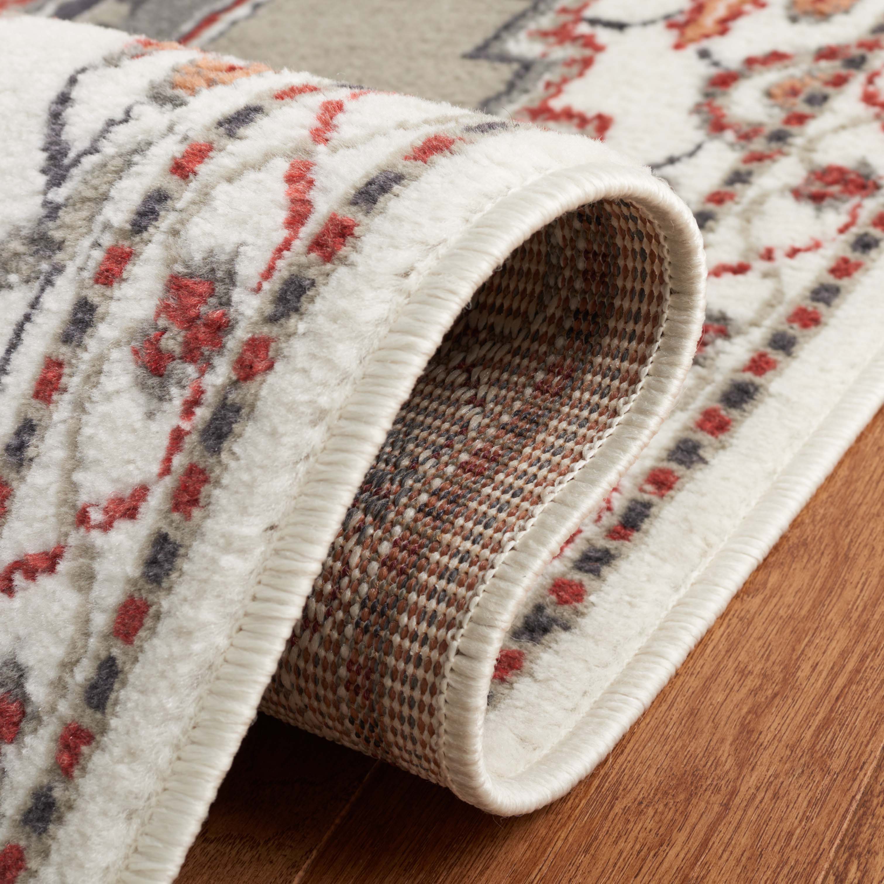 Safavieh Pyramid 215 Rug, PYR215 - Grey/Ivory / Rust