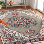 Safavieh Pyramid 215 Rug, PYR215 - Grey/Ivory / Rust
