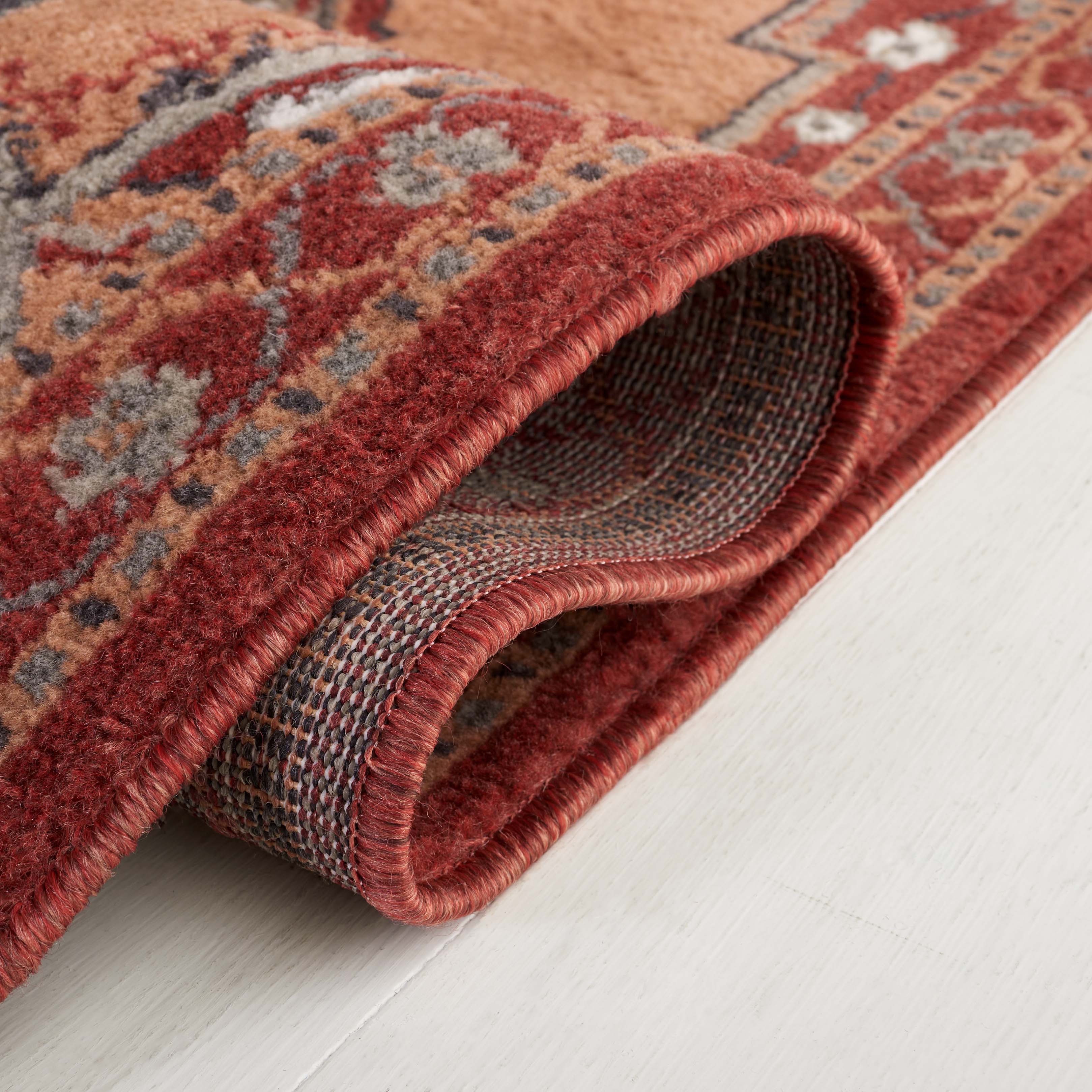 Safavieh Pyramid 215 Rug, PYR215 - Rust / Ivory Grey