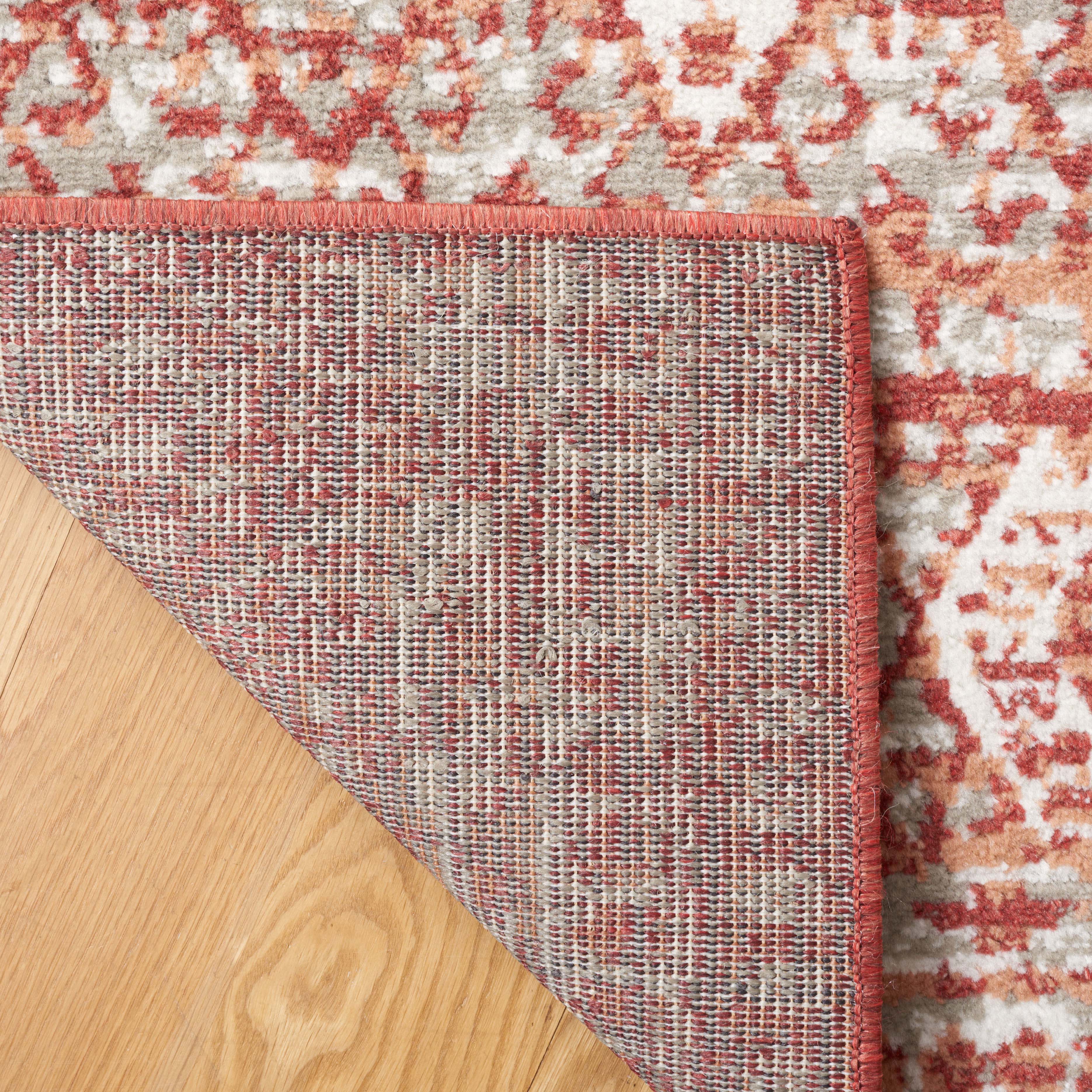 Safavieh Pyramid 218 Rug, PYR218 - Rust / Ivory Grey