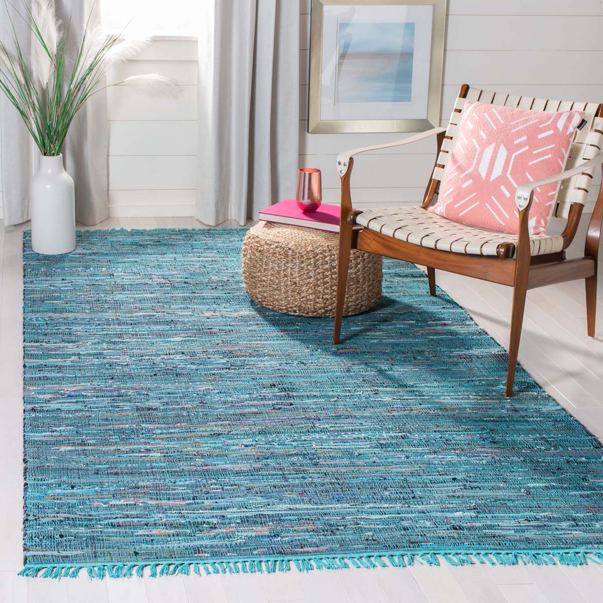 Safavieh Rag Rug 121 Rug, RAR121 - Blue / Multi