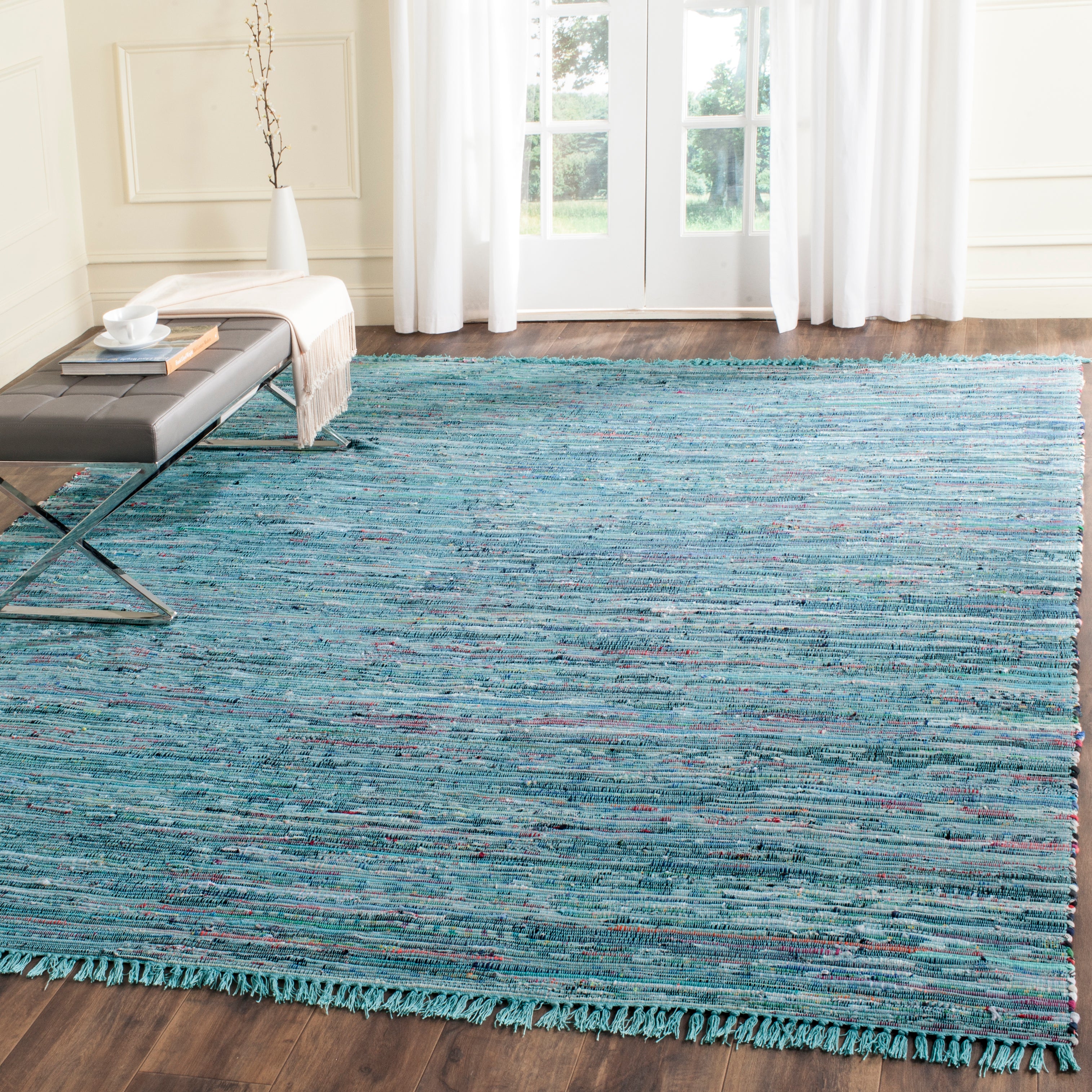 Safavieh Rag Rug 121 Rug, RAR121 - Blue / Multi