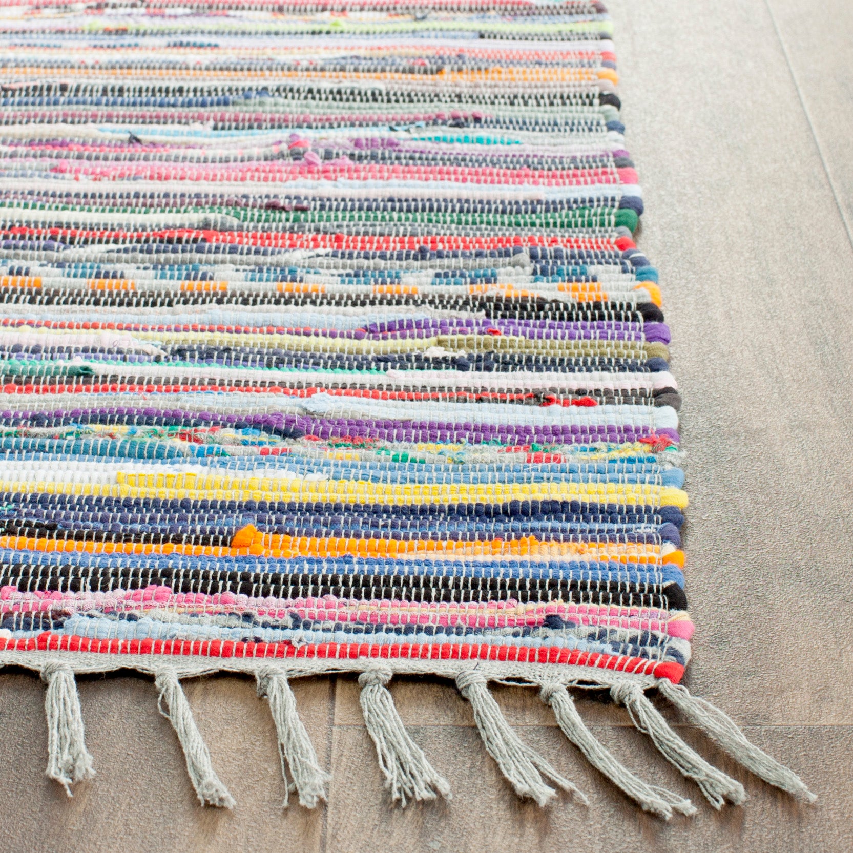 Safavieh Rag Rug 121 Rug, RAR121 - Grey / Multi
