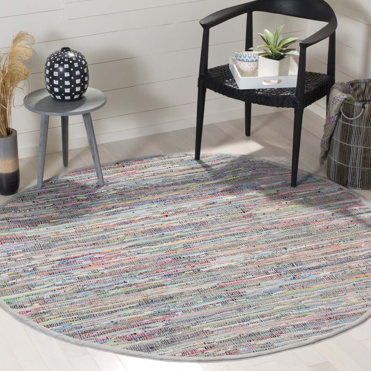 Safavieh Rag Rug 121 Rug, RAR121 - Grey / Multi