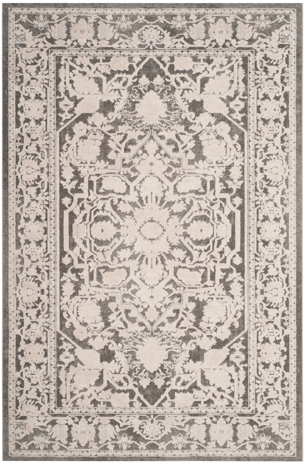 Safavieh Reflection 665 Rug, RFT665 - DARK GREY / CREAM