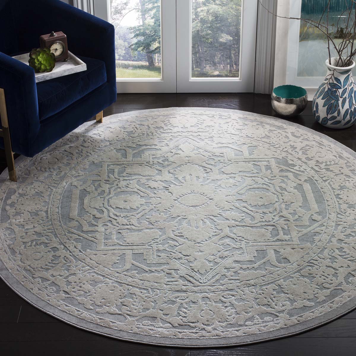 Safavieh Reflection 665 Rug, RFT665 - LIGHT GREY / CREAM