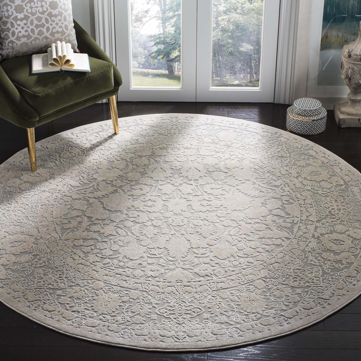 Safavieh Reflection 667 Rug, RFT667 - LIGHT GREY / CREAM