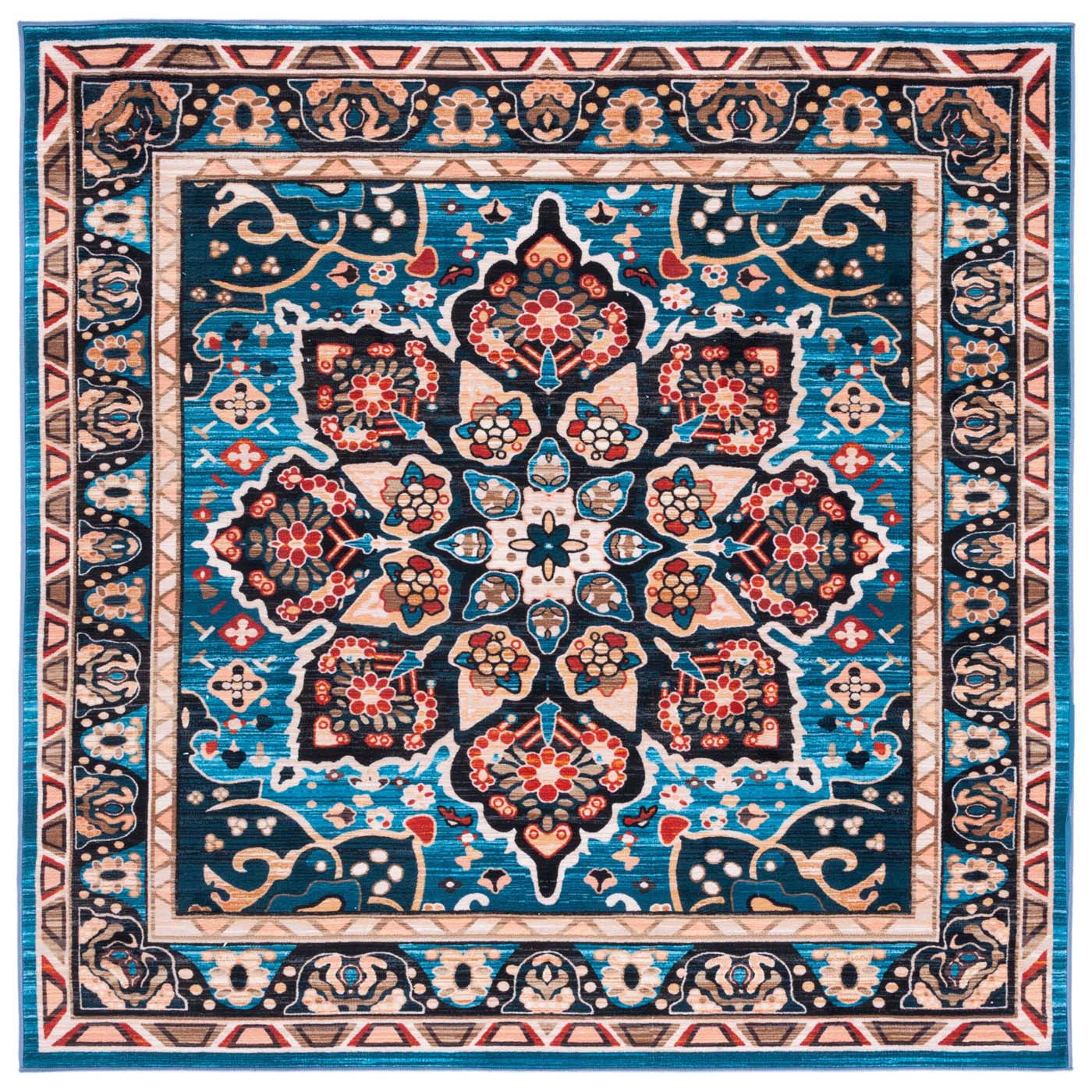 Safavieh Riviera Machine Washable 155 Rug, RIV155 - Blue / Black