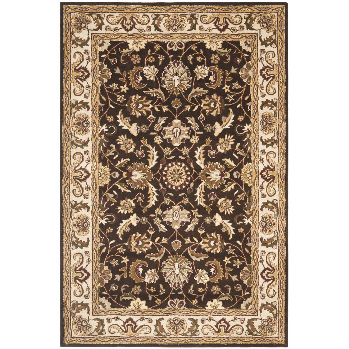 Safavieh Royalty 239 Rug, ROY239 - Chocolate / Beige
