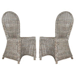 Safavieh Idola 19''H Wicker Dining Chair, SEA7004 - White Washed (Set of 2)