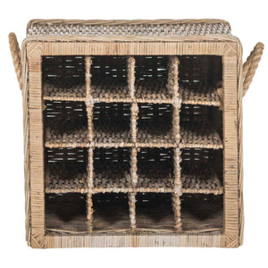 Safavieh Aziza 16 Bottle Wicker Wine Rack , SEA7016