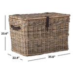 Safavieh Amancio Wicker Trunk , SEA7021 - Grey