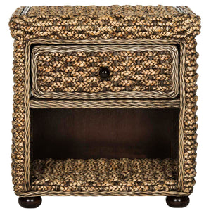 Safavieh Musa Braided Wicker Nightstand With Drawer, SEA8003