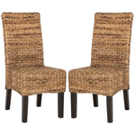 Safavieh Avita 18''H Wicker Dining Chair, SEA8012 - Natural (Set of 2)