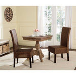 Safavieh Arjun 18''H Wicker Dining Chair, SEA8013 - Brown/Multi (Set of 2)