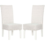 Safavieh Arjun 18''H Wicker Dining Chair, SEA8013 - White (Set of 2)