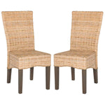 Safavieh Ozias 19''H Wicker Dining Chair, SEA8014 - Natural (Set of 2)