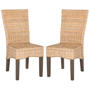 Safavieh Ozias 19''H Wicker Dining Chair(Set of 2), SEA8014