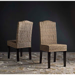 Safavieh Odette 19''H Wicker Dining Chair, SEA8015 - Grey (Set of 2)