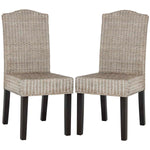 Safavieh Odette 19''H Wicker Dining Chair, SEA8015 - Antique/Grey (Set of 2)