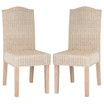 Safavieh Odette 19''H Wicker Dining Chair, SEA8015 - White Washed (Set of 2)
